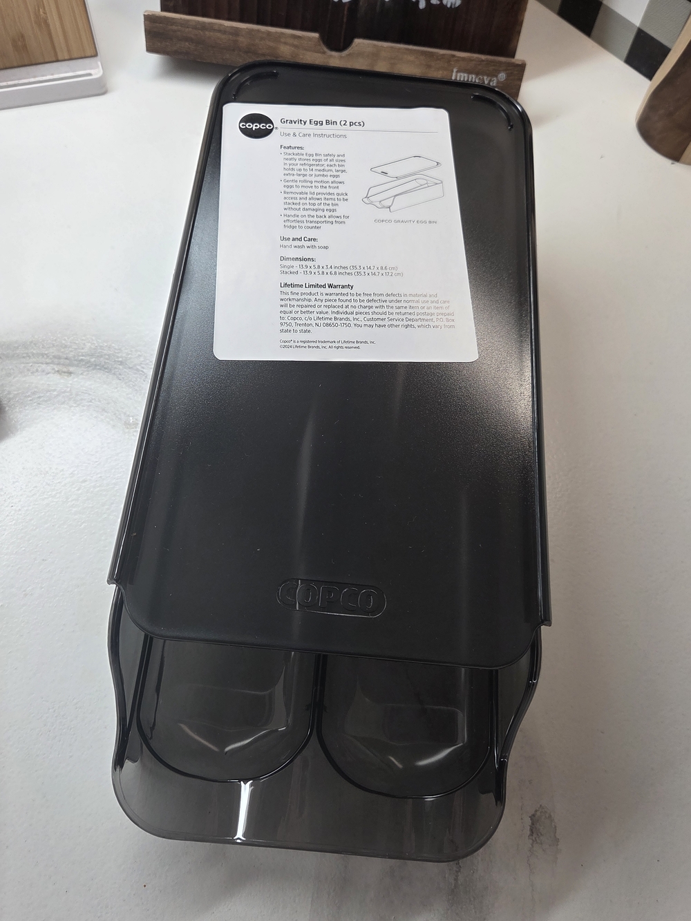 Copco Gravity Egg Bin - Smoky Black